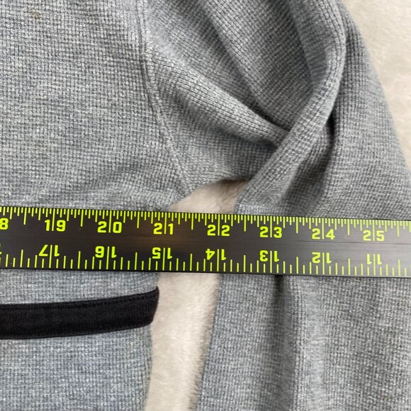 Timberland Mens Sweatshirt Small Gray Striped Crewneck Long Sleeve Pullover Logo - Picture 4 of 9